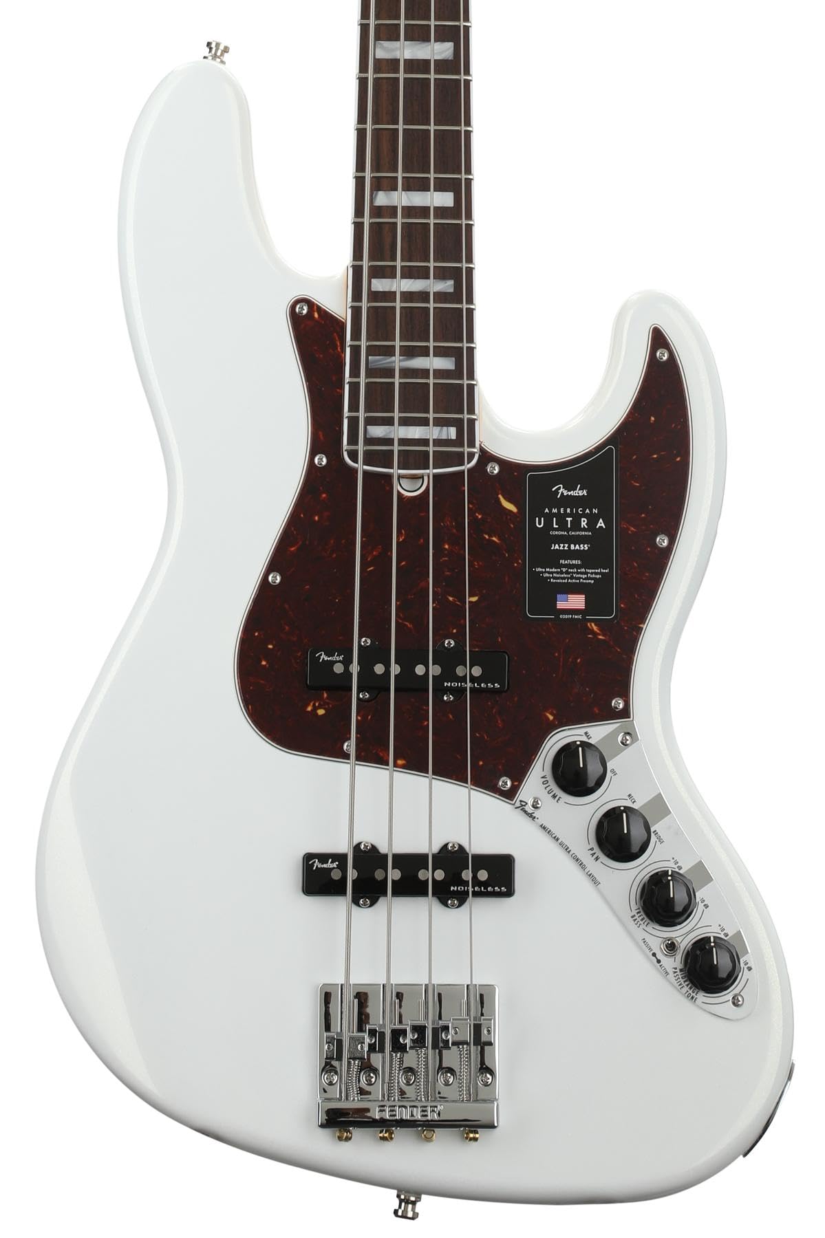Amazon.com: Fender American Ultra Jazz Bass, Arctic Pearl