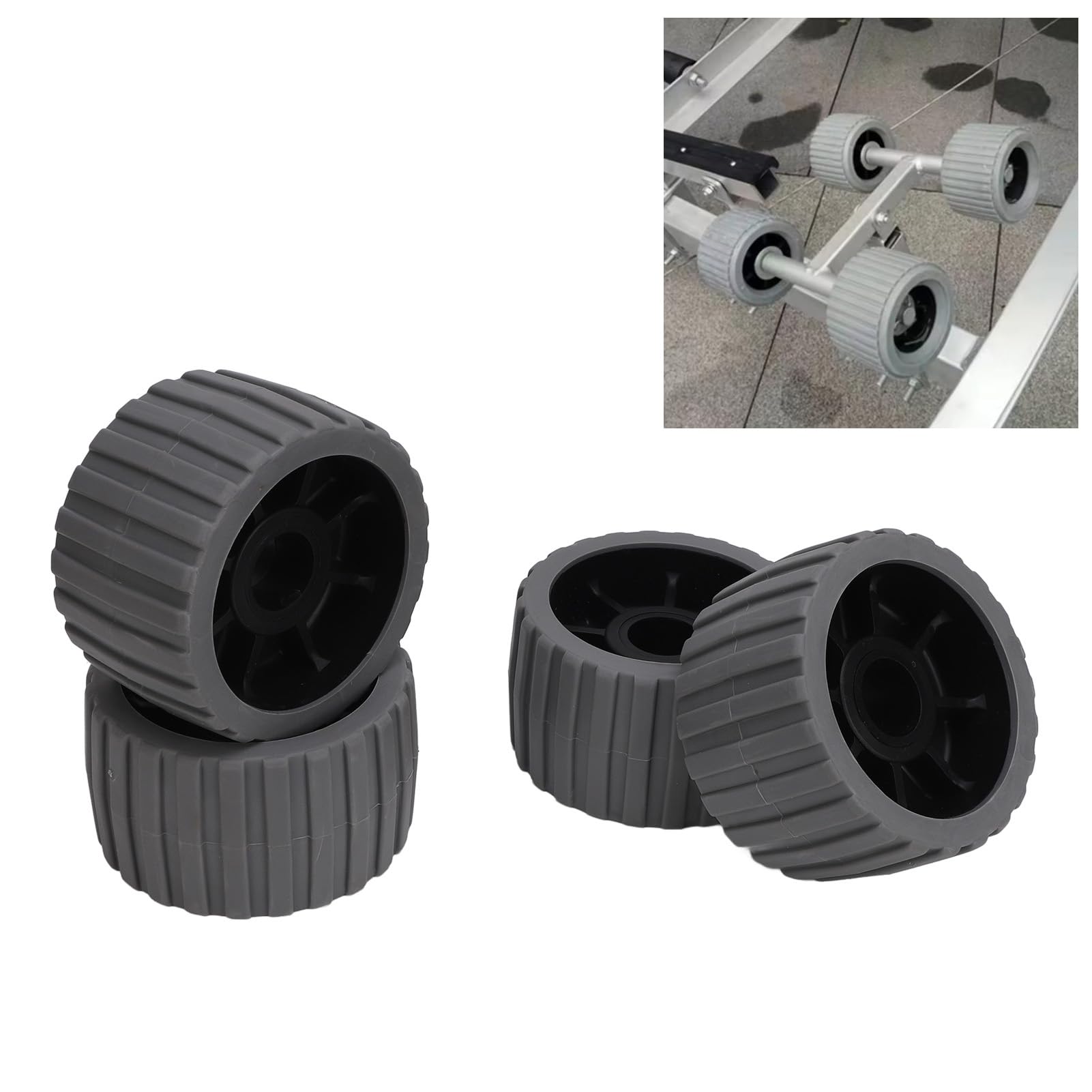 Amazon.co.jp: 4 個のトレーラーローラー 125 ミリメートルマリン