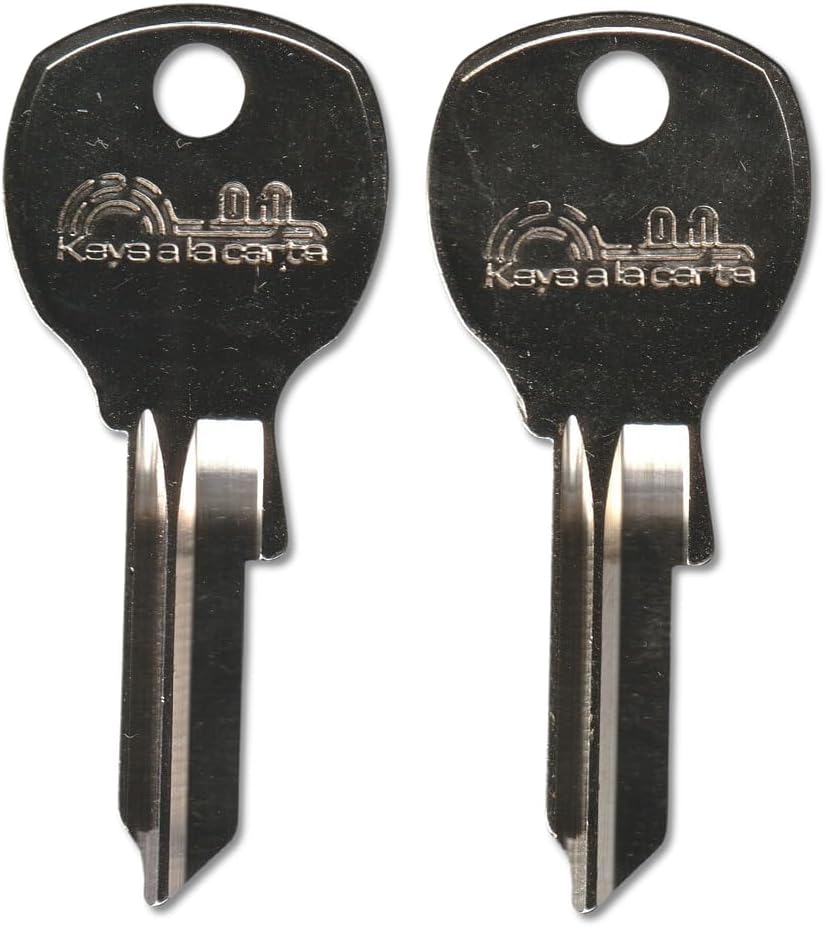 A2189 Pair (2) Replacement Keys – Cut to Code on NA14 Blank for National/CompX Mailbox & Cabinet Locks | KEYSALACARTE