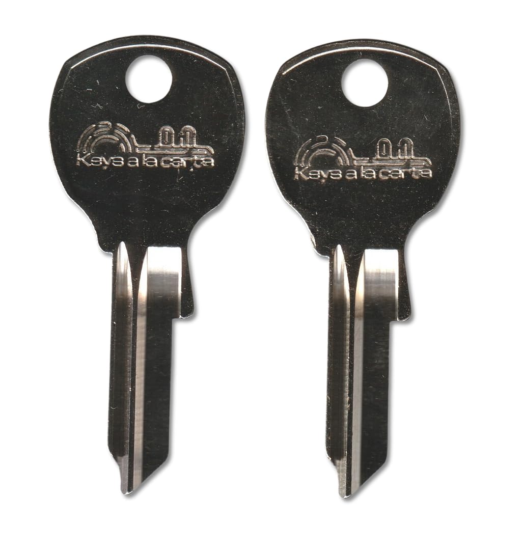 A2080 Pair (2) Replacement Keys – Cut to Code on NA14 Blank for National/CompX Mailbox & Cabinet Locks | KEYSALACARTE