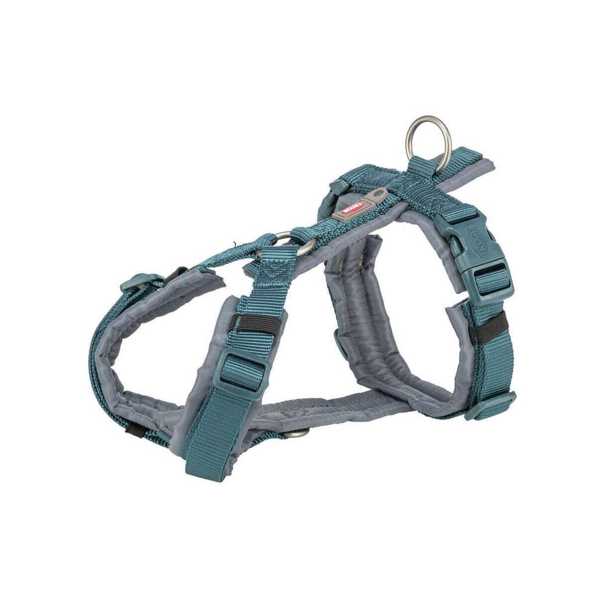 TRIXIE Premium Trekking harness, L: 70–85 cm/25 mm, teal/graphite
