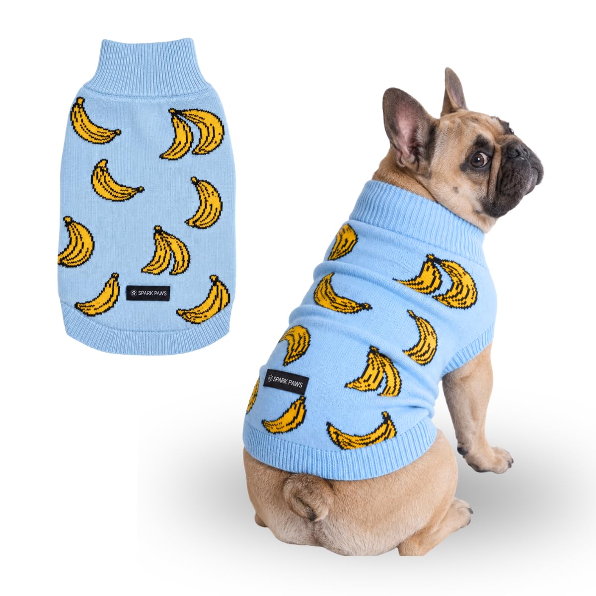 Spark Paws Knit Dog Sweater - Winter Dog Clothes, Small Medium Large