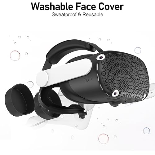 Miniatura 7 de for Oculus Quest 2 Accessories Face Cushion Cover for Quest 2 Contorller Grips Lens Cover VR Silicone Covers VR Shell Cover Thumbsticks Covers for