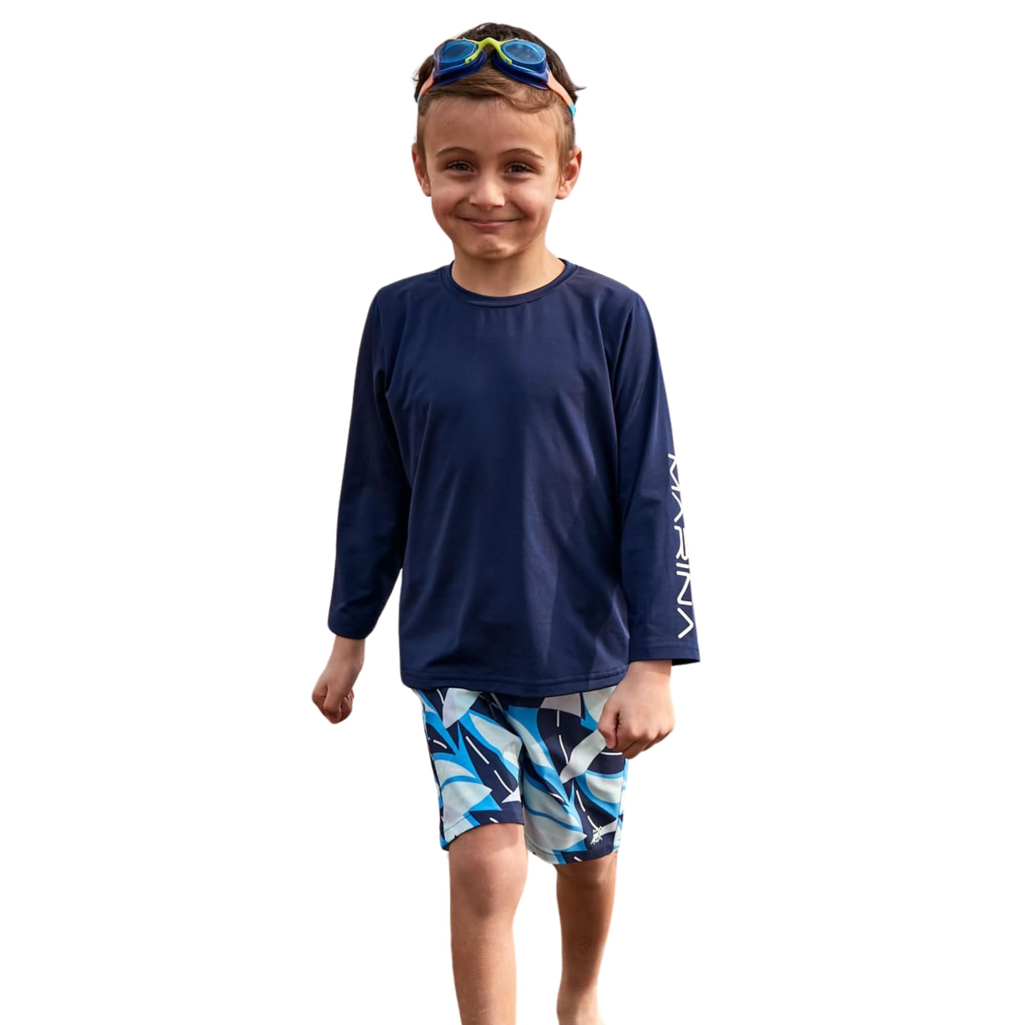 MARINA SWIMWEAR Short de bain long pour garçon, respirant, modeste maillot de bain | Pour la natation et le triathlon | Séchage rapide et résistant à l'eau