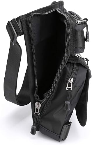 Miniatura 7 de KPYWZER Bolsa de pierna para exteriores para hombres y mujeres, riñonera de cintura, motocicleta, hombro, equitación, viajes, senderismo, táctica,