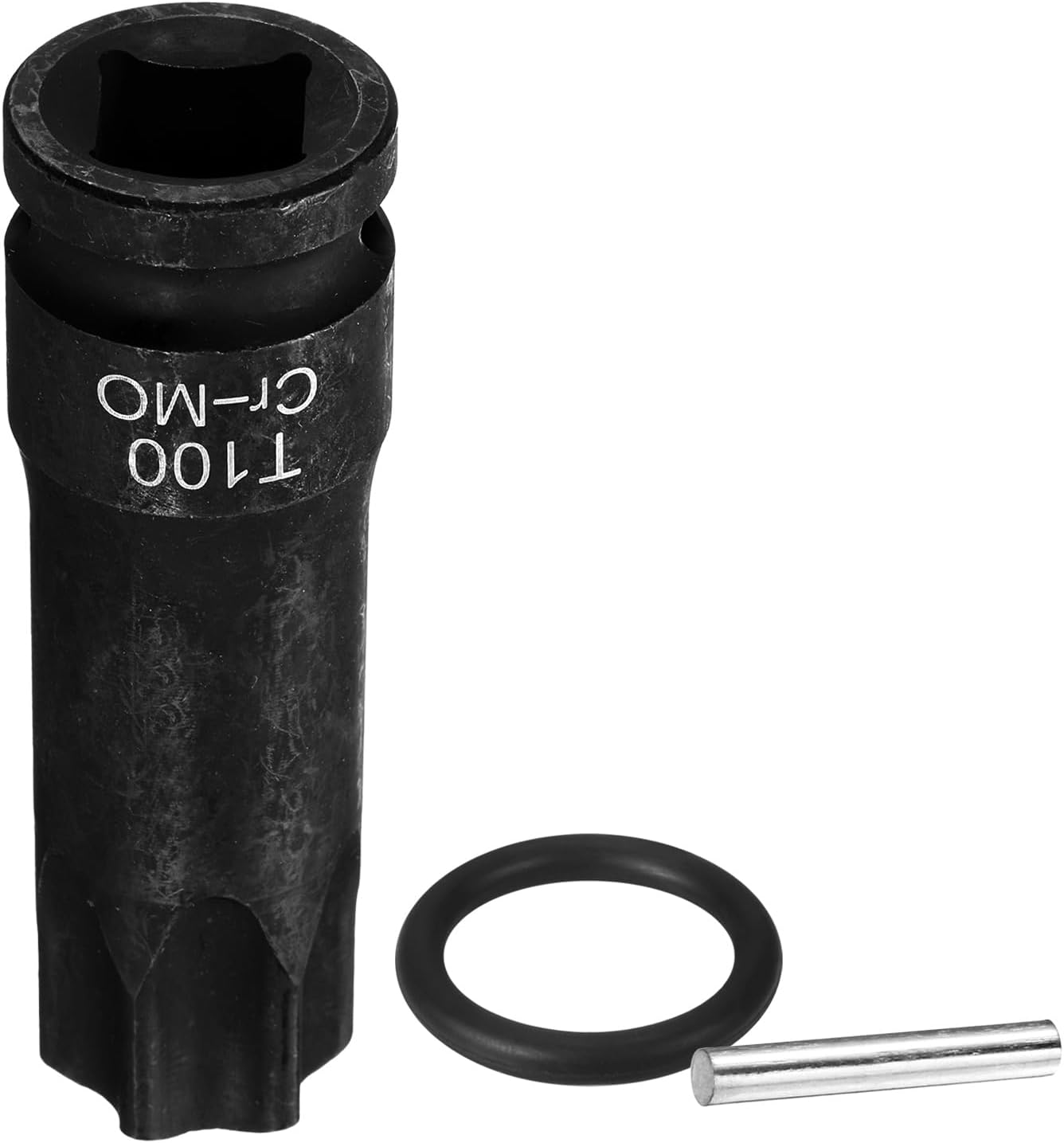 sourcing map 1/2" Drive Torx Bit Socket T100 Impact 6 Point Star Bit Sockets CR-MO Steel with Cotter Pin and O-Ring for Power Drill Drivers Garage Workshop Adapter