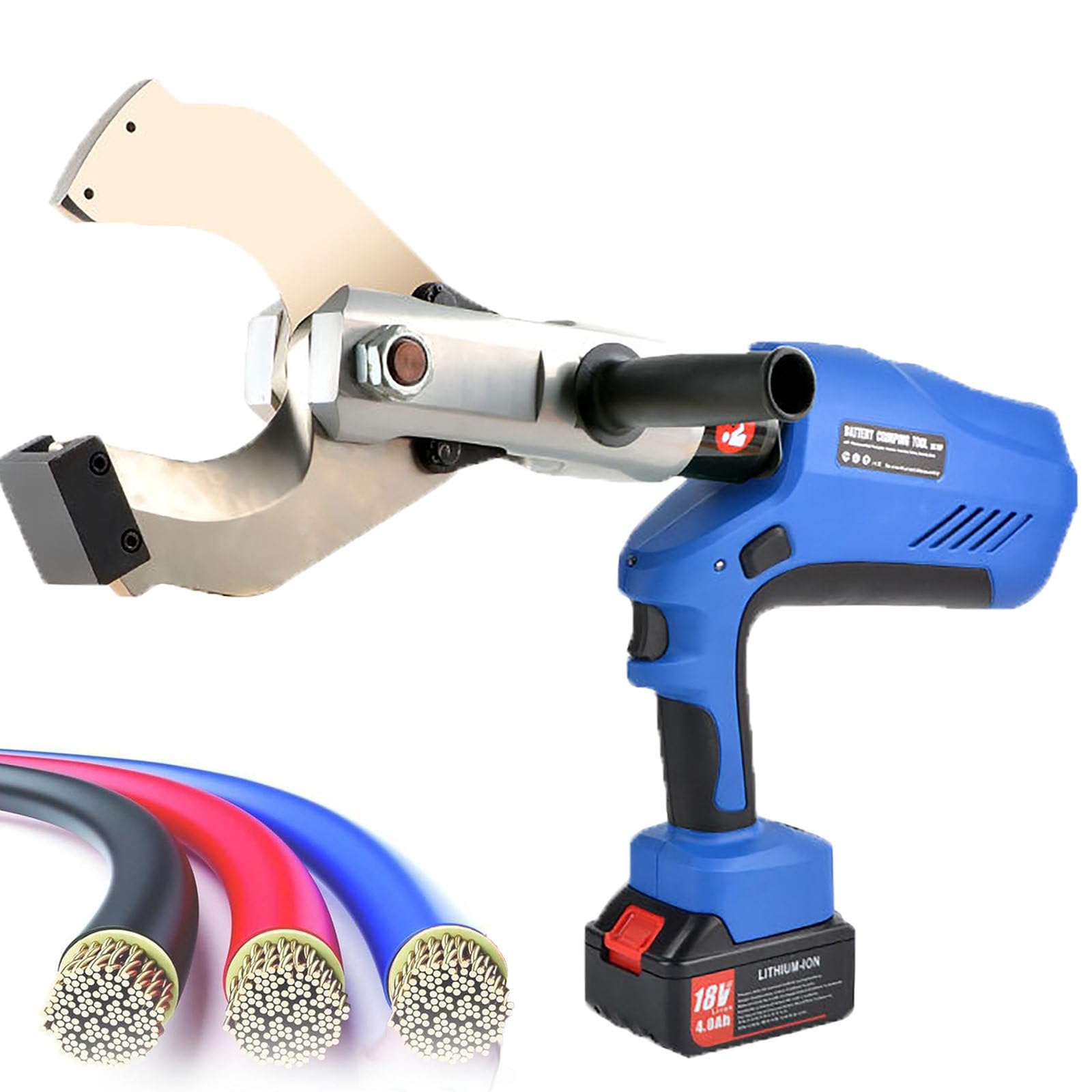 Bezprzewodowy hydrauliczny obcinacz do kabli Elektryczne narzędzie do cięcia drutu maks. Φ120 mm do kabli miedzianych/aluminiowych z wyświetlaczem LED, pojemność cięcia 150 kN/180 kN/250 kN