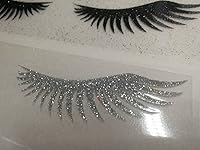 Vista 2 de eyelash iron on/eyelash applique/glitter eyelash patch/diy unicorn shirt