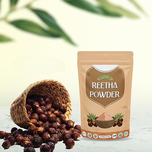 Miniatura 2 de RG Pure & Natural Reetha (Aritha, Nuez de jabón) en polvo para el cuidado del cabello, 3.5 onzas