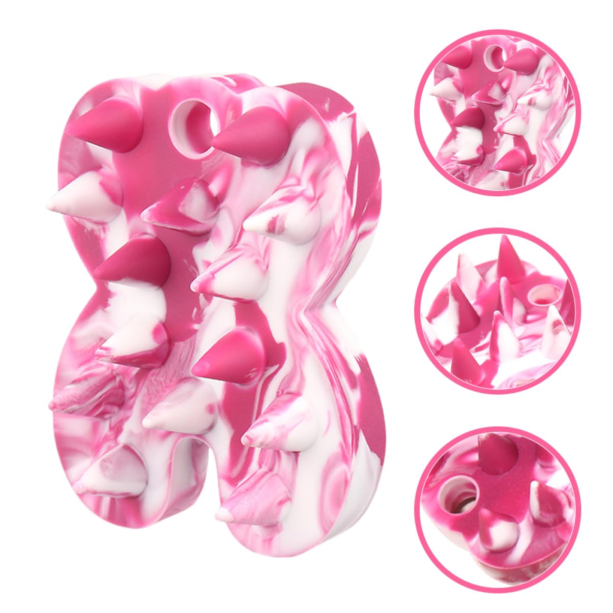 Healvian 5 Piezas cepillo de champú cepillo exfoliante exfoliación corporal cepillo de ducha de silicona exfoliante corporal de silicona Cuerpo cabezal de cepillo Japón Depurador peine