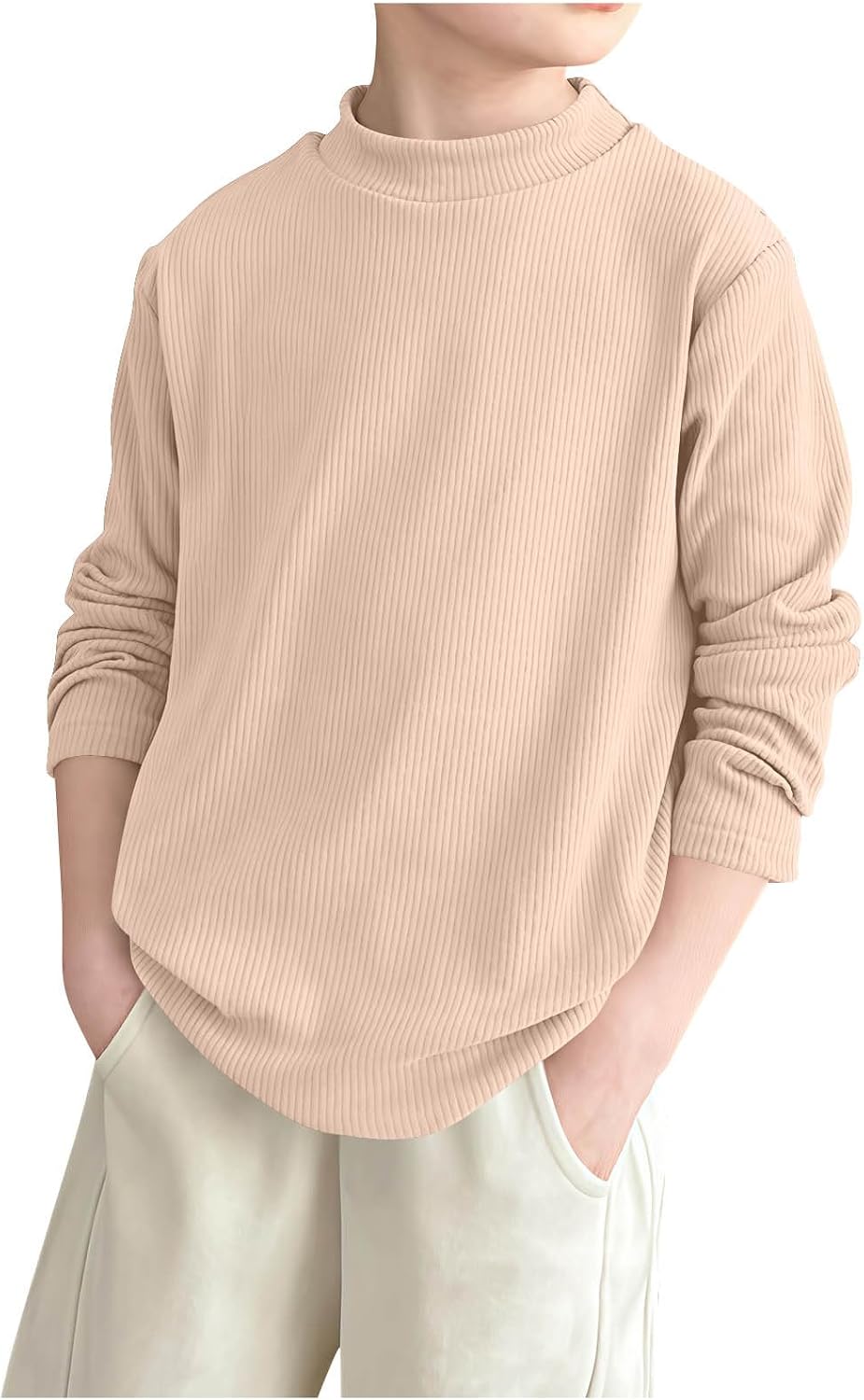 Boy's Undershirts Long Sleeve Toddler Boy Girls Crew Neck Tops Fashion Fall Outfits Basic Shirts Thermal Clothes