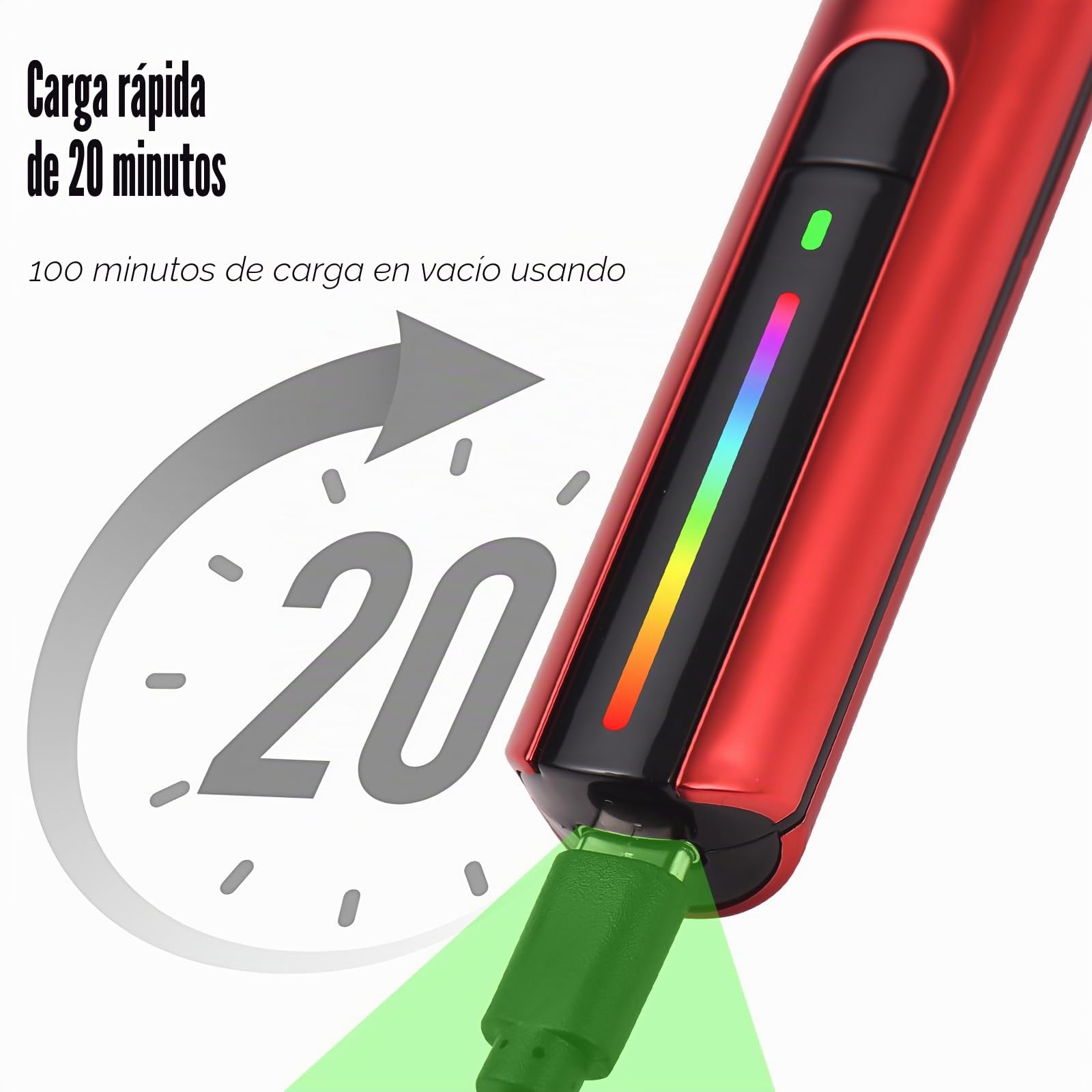 Lijadora de Pluma Inalámbrica, Lijadora Recíproca Velocidad Variable Pluma de Lijado Eléctrica de Carga Rápida USB Mini Ajustable de 3 Velocidades con 8 Cabezal de Lijado y Papel de Lija Autoadhesiv