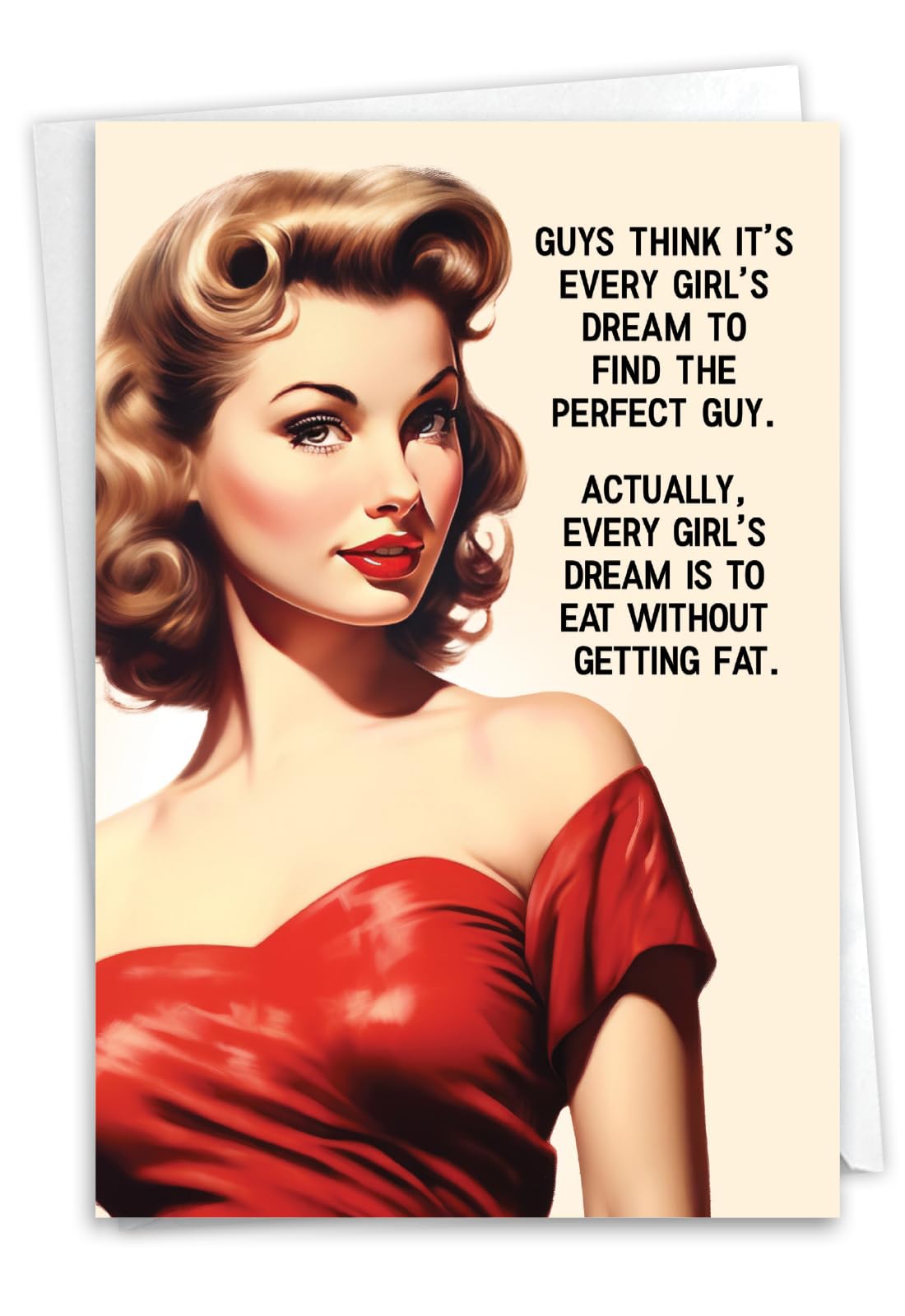 NobleWorks, Funny Engagement Greeting Card (Bride-to-Be) with 5 x 7 Inch Envelope (1 Card) Every Girl's Dream C10842ENG