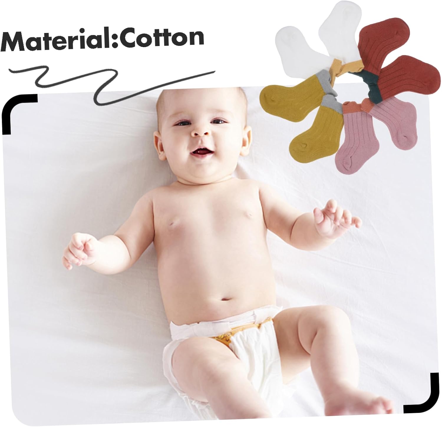 4pairs Cute Cotton Ankle Socks for Toddlers Short Socks for Boys and Girls for Playtime and Special Occasions Colors