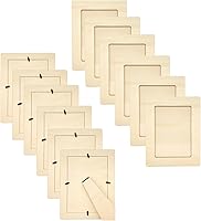 Vista 1 de Paquete de 12 marcos de fotos de madera sin terminar de 5 x 7 pulgadas para manualidades