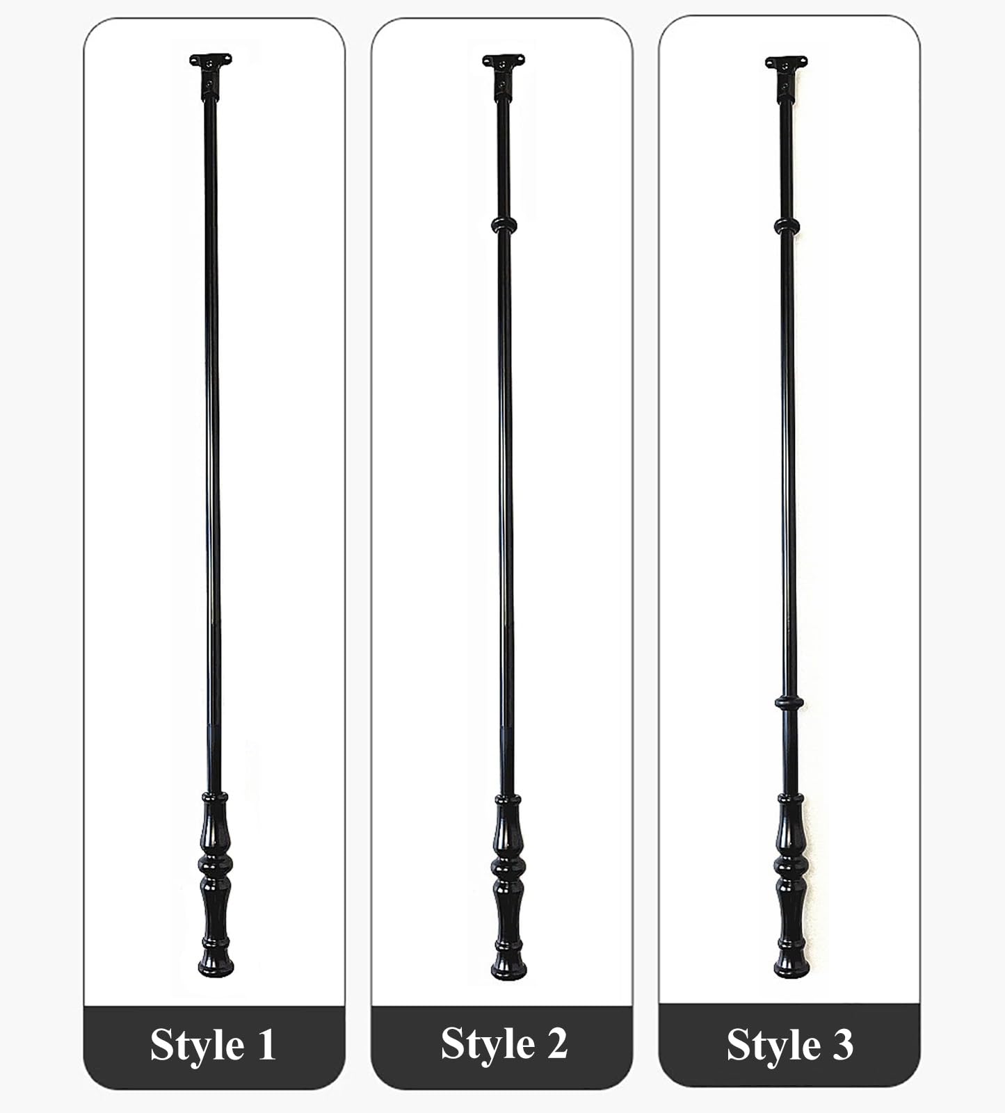 Poręcze schodowe w kształcie litery U, (balustrady schodowe aluminiowe balustrady do wnętrz schodów, zestaw okrągłych sztywnych szpineli schodowych 5/8", słupki do poręczy schodowej na willę/balkon
