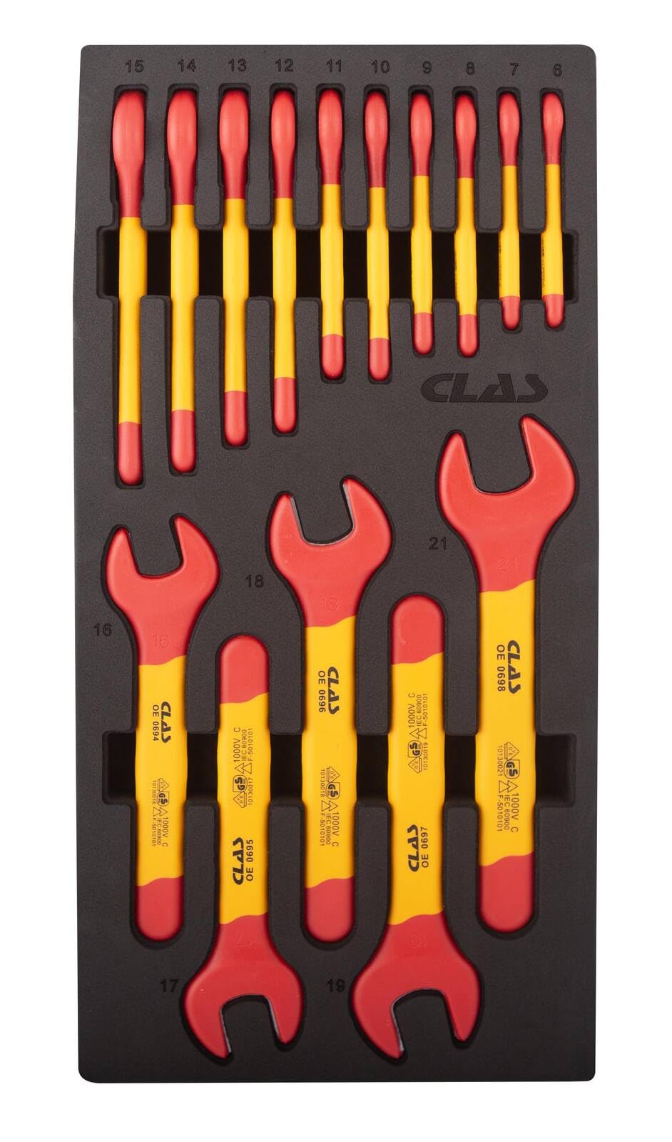 Insert cles plates isolees 15 pcs avec protection haute tension OE 0683