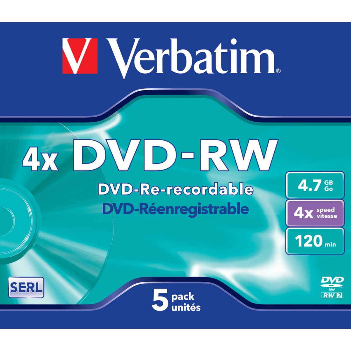 Verbatim DVD-RW Matt Silver 4.7 GB DVD+R