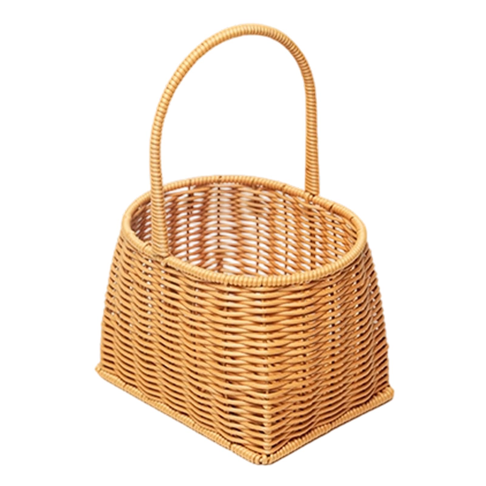 HENYGEN Sturdy Woven Storage Container Waterproof Bin for Fruits Snacks and Picnics Supplies in Unique Design PP Woven Basket