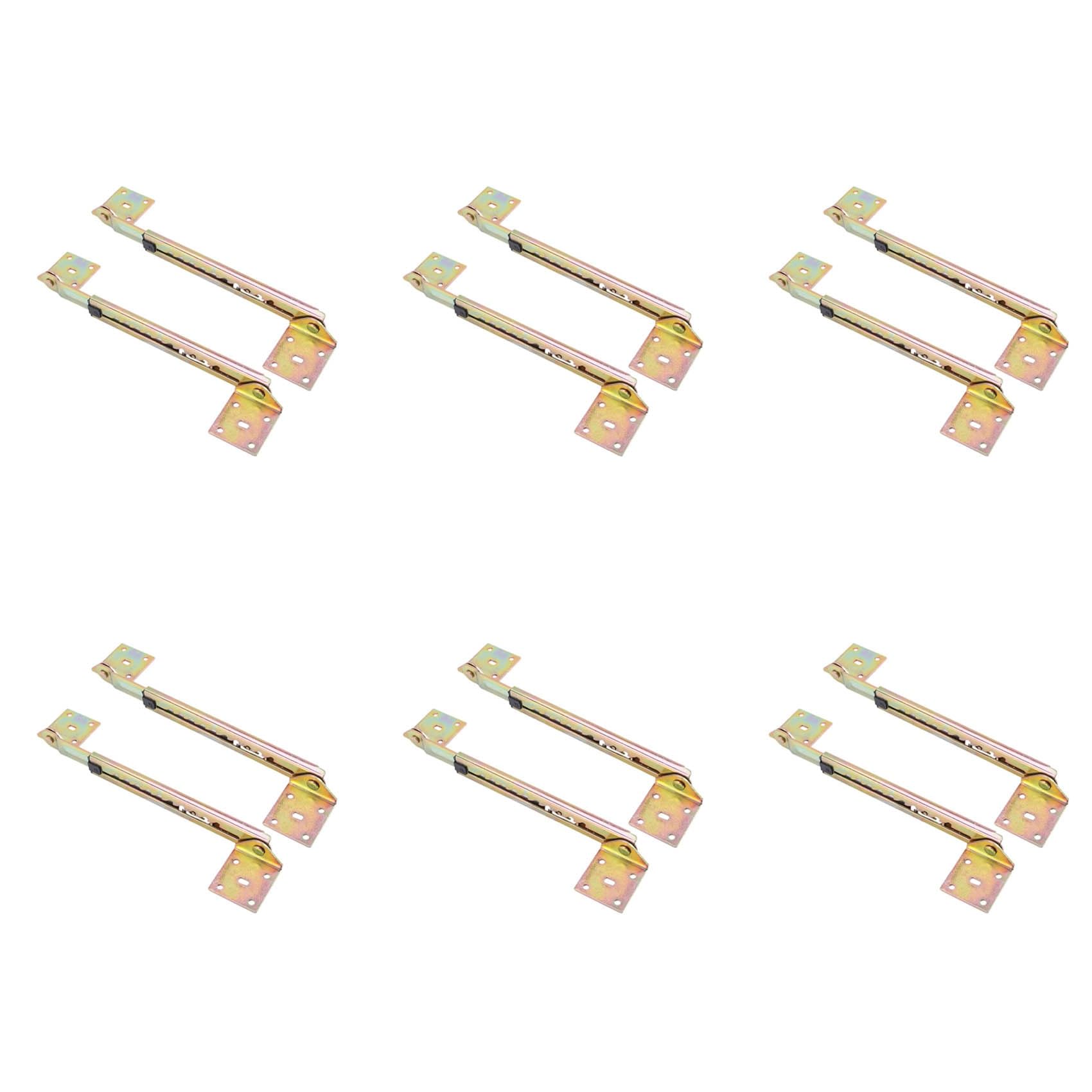Aundhegrtt Bronze Tone 6 Pair Angle Lifting Rod Desk 10 Gear Adjusting Hinge Angle Hinge With Bracket