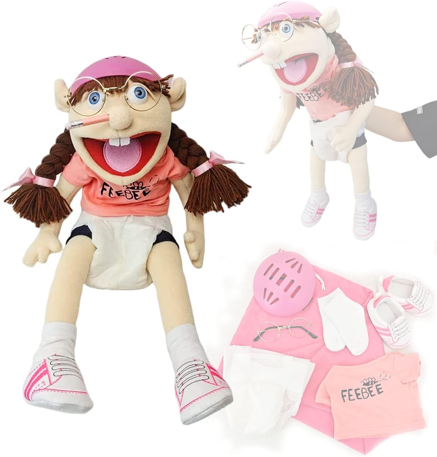 Jeffy Soft Plush Toy Hand Puppet for Play House, Jeffy Sister Puppet, Jeffy Puppet Plush Toy