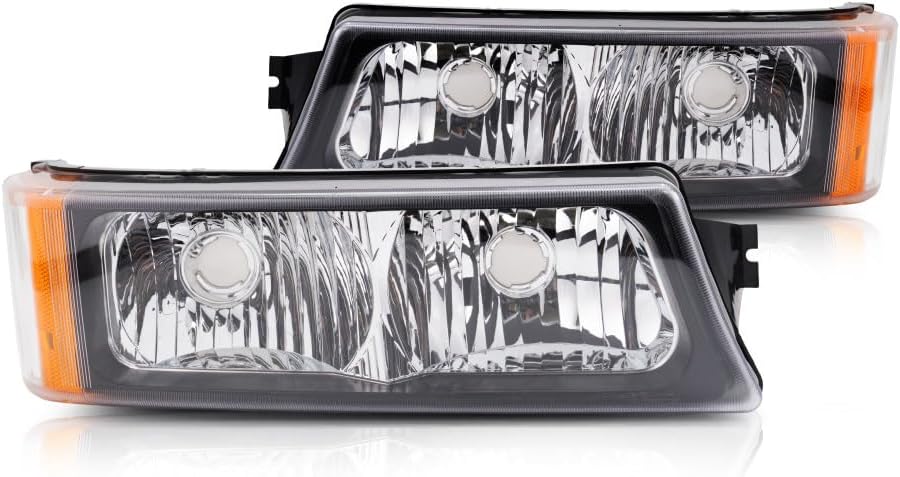 For 2002 03 04 05 2006 Chevy Avalanche Pair Park/Signal Lights Driver and Passenger Side Unit Includes Signal/Marker & Running Lamps; GM2520185 GM2521185