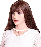 SUAISKR Realistic Silicone Female Head Mask for Crossdressing Cosplay Halloween - Handmade Lifelike Beauty Face
