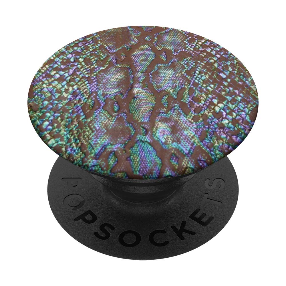 Iridescent Snake Skin Phone Grip Crystal Rainbow Colors