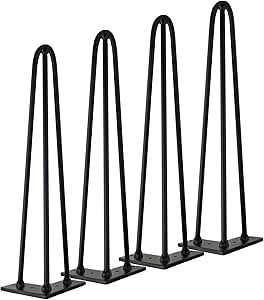 STILISTA® Set van 4 haarspeldboompoten met twee stangen 10 tot 70 cm, zwart of zilver