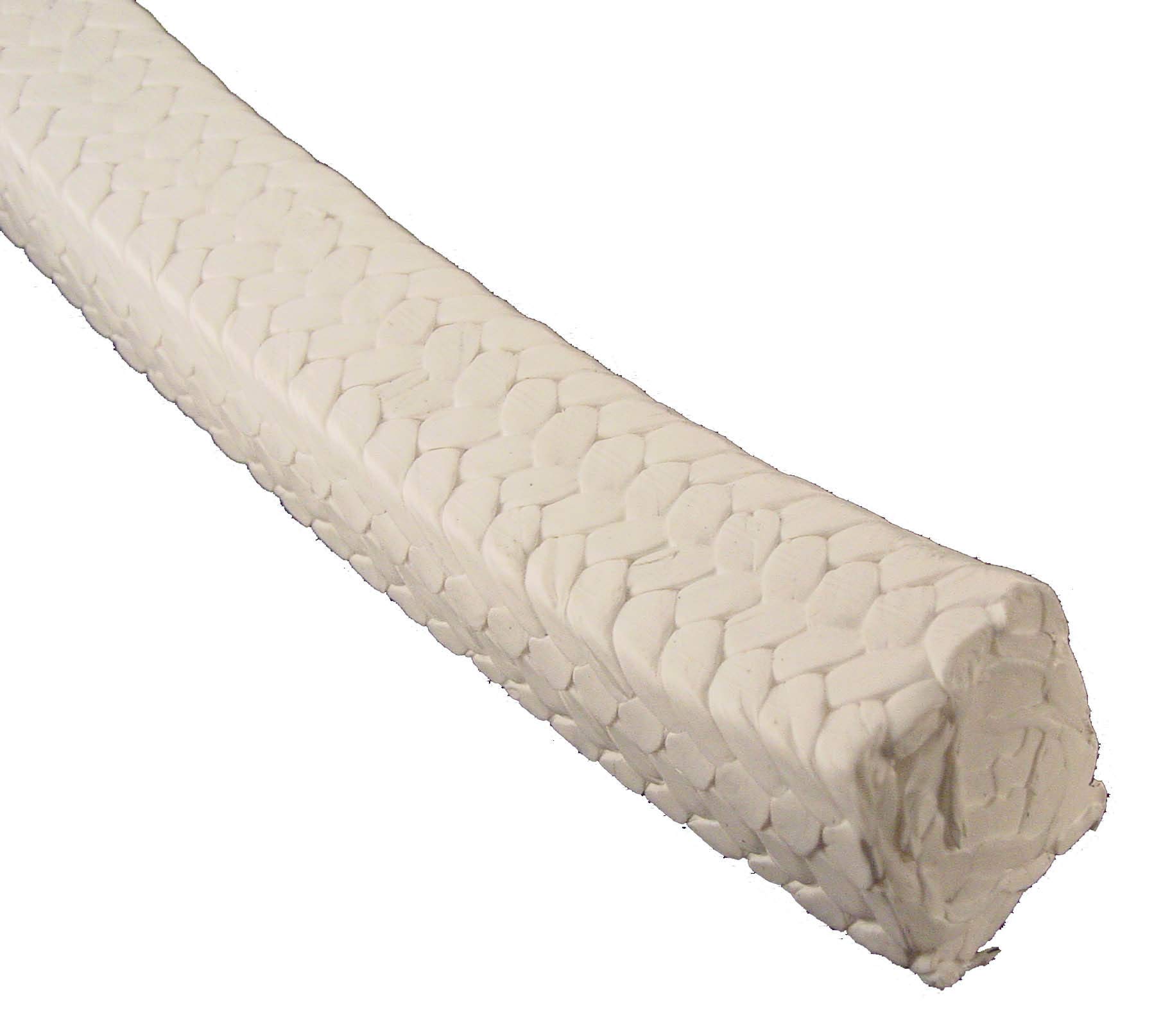 Assigned by Sterling Seal & Supply, (STCC) SSS154.125x1.DSC PTFE Teflon FDA/USDA Service Braided Packing 1/8" Cross Section, 1' Cut Length 154S-DSC