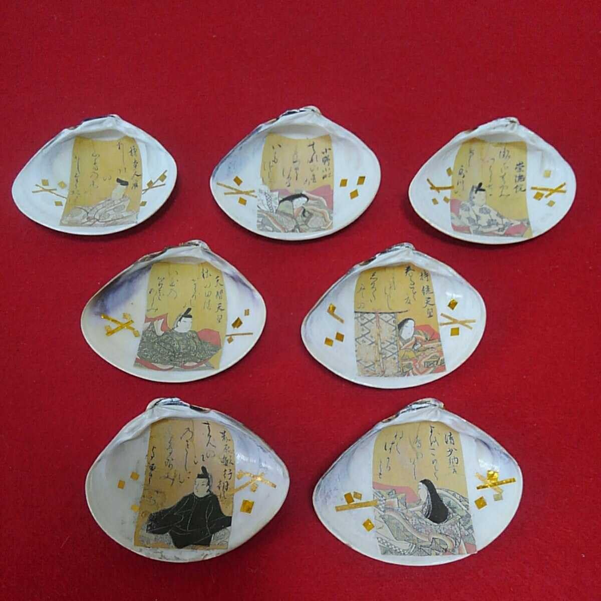 新品 はまぐり 貝あわせ 8組16枚 貝箱 かるた 百人一首