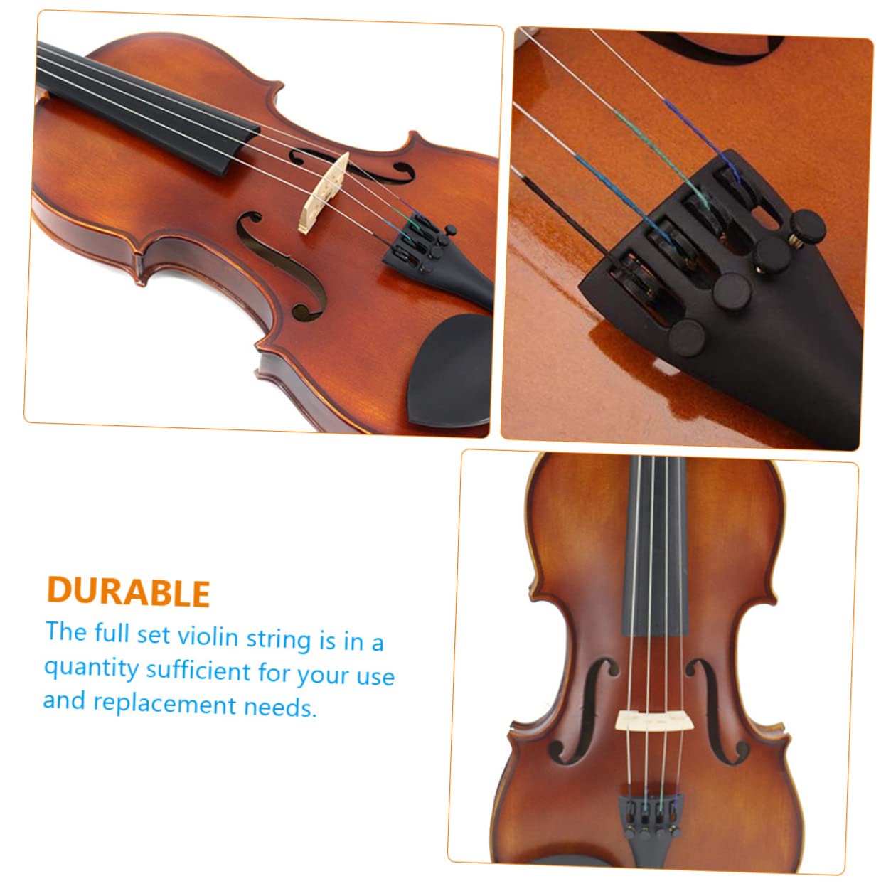 ibasenice 40pezzi Corde Per Violino Completo Per Sostituzione Corde Sostituibili Di Alta Qualità Accessori Per Violino Con Eccellente Qualità Del Suono e Resistenza Alla Rottura