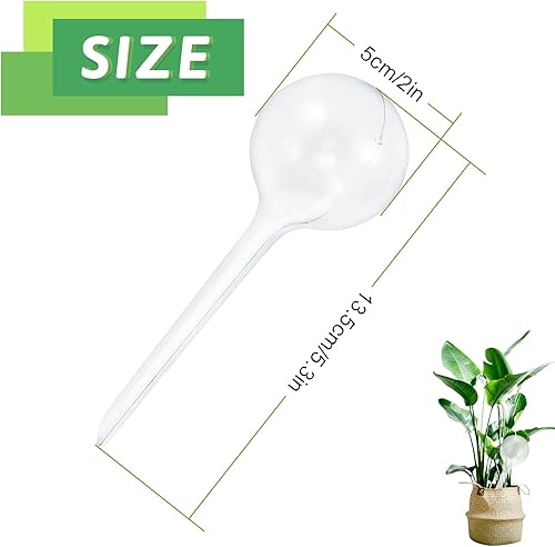 Miniatura 2 de Pynqdfu 8 globos transparentes de riego de plantas, bola de plástico de riego automático, dispositivo de agua de jardín para plantas interiores y