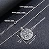 Midir&Etain St Christopher Necklace for Men Women 925 Sterling Silver Saint Christophers Medal Necklace Protection Pendant Necklace Religious Jewellery Gifts for Son Boyfriend #5