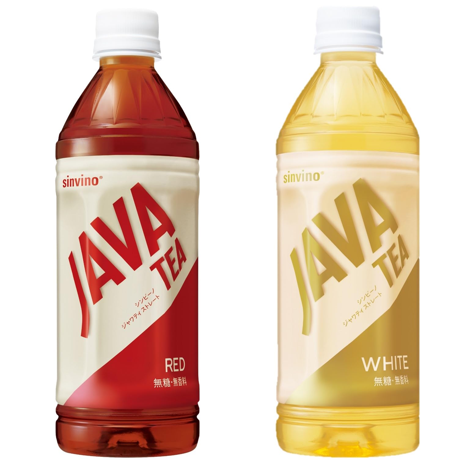 JAVA TEA(ジャワティ) 大塚食品 シンビーノストレート レッド&ホワイト 各12本 【セット買い】 無糖 茶 500ml×計24本【Amazon.co.jp限定】