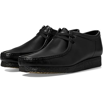 Clarks Wallabee black leather 1