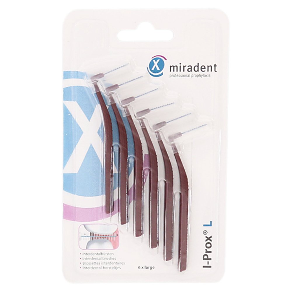 Miradent I-Prox® L Interdentalbürste 0,7 mm – Bordeaux, Large | 6 Stück