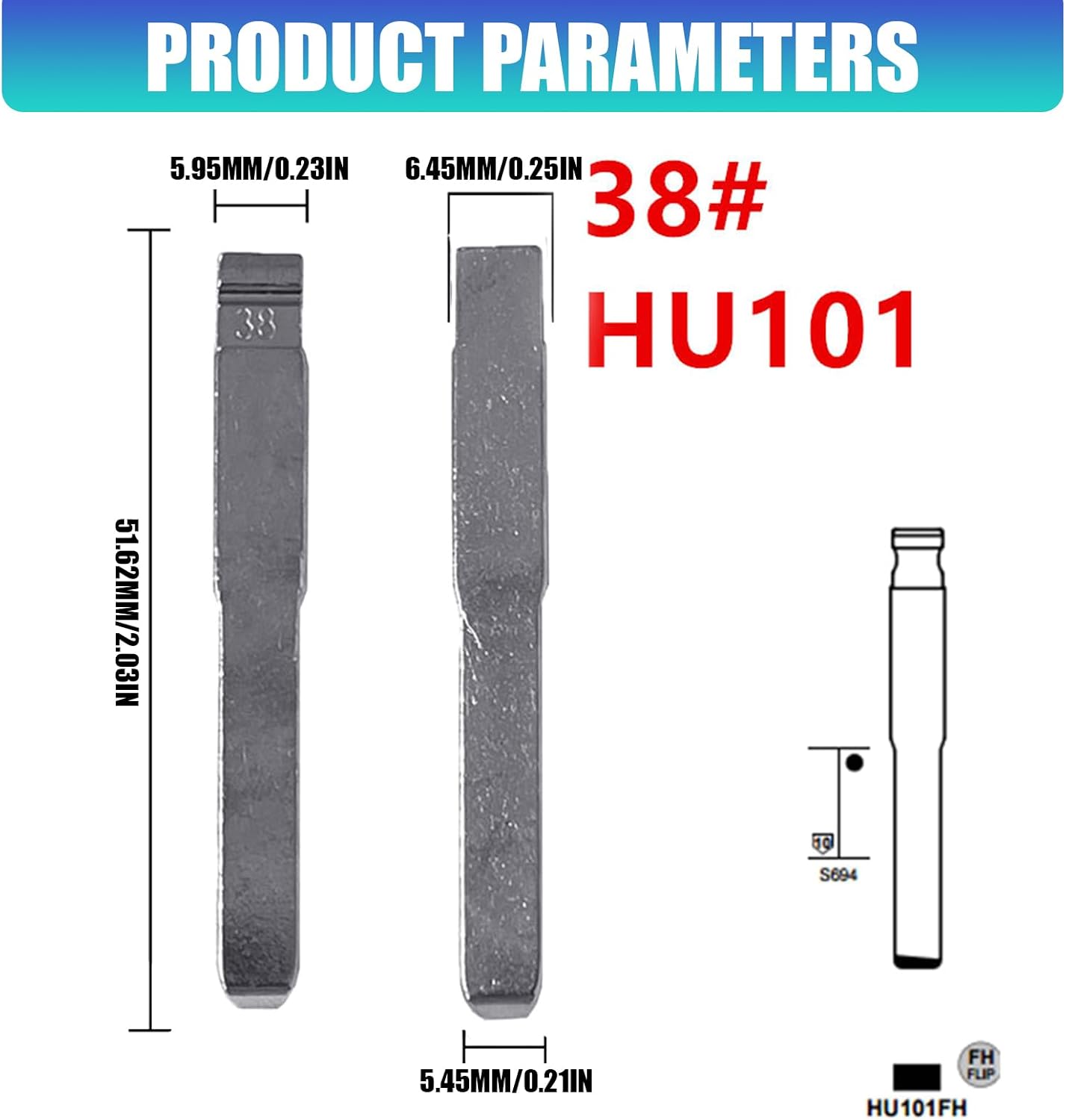 Space Saving 38# HU101 Alloy Blanks