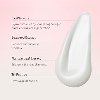 MZ Skin Reviving Bio-Placenta & Stem Cell Serum - Night Treatment for Powerful Rejuvenation, With Peptides, Squalane & Hyaluronic Acid, Perfect For Anti-Aging, Wrinkles & Fine Lines