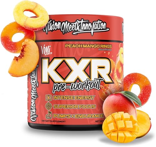 K-XR - Polvo energético preentrenamiento  Bebida de energía intensa para hombres y mujeres  Sin creatina  Mejora el rendimiento  Enfoque mejorado y