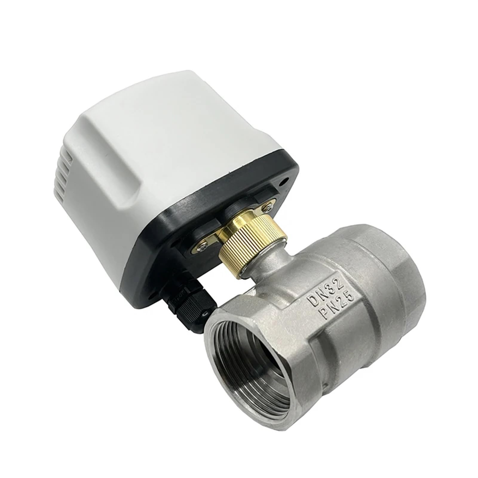 DN15 DN20 DN25 DN50 Válvula de Bola motorizada Impermeable IP65 2 vías 12V 24V 220V Control 3 Cables eléctrico Acero Inoxidable(12vdc-cr03,DN15)