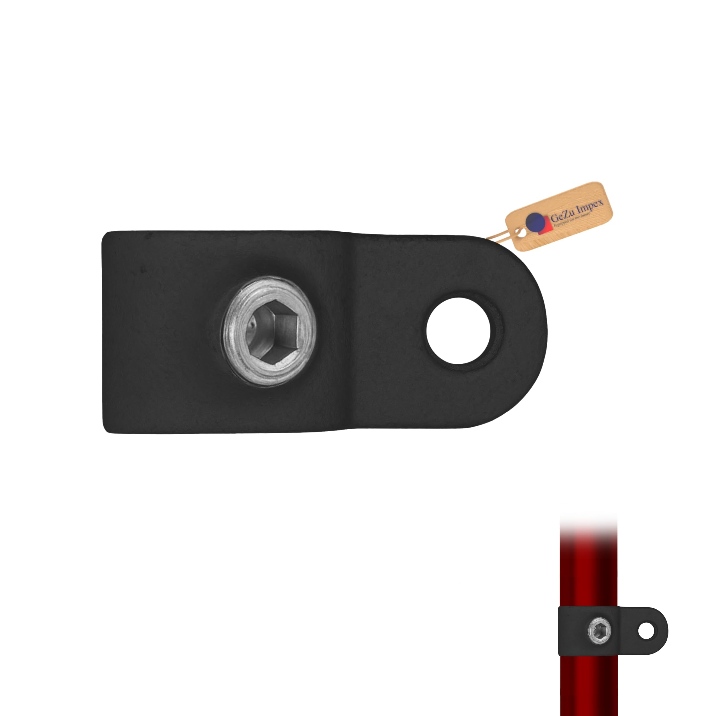 GeZu Impex Single Male Swivel Clamp Ø 27 mm Hot Dip Galvanised Black Powder Coated Single Male Fitting Key Clamp