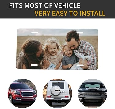 Custom License Plates 6x12 Inch Customized Aluminum Number Plate | Personalized Aluminum License Plate With Your Logo, Text Or Photo, Perfect For Cars, Trucks, Garages And Custom Vehicle Decor