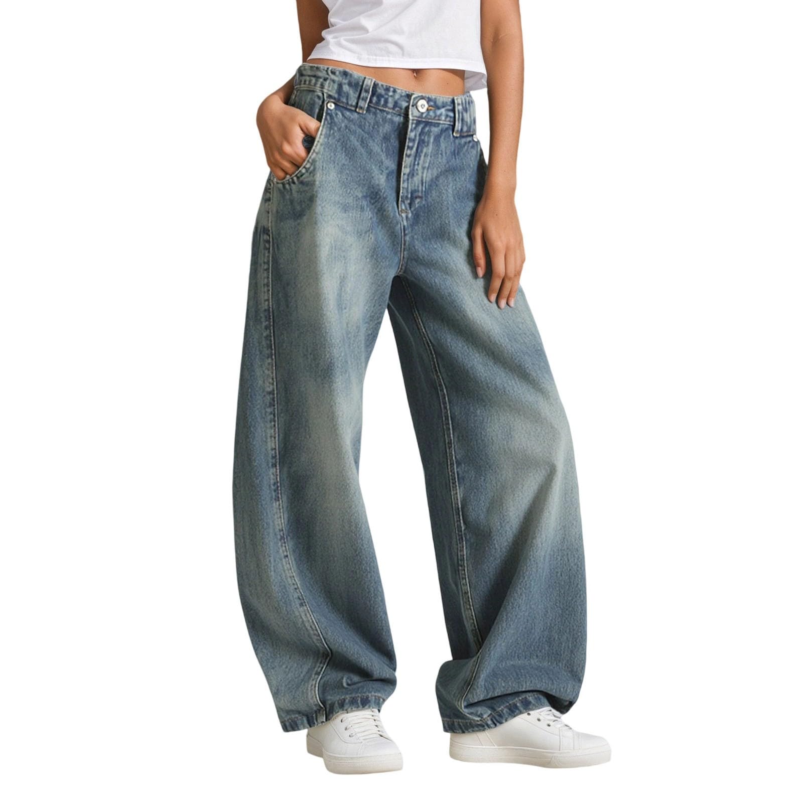 Gonna da donna lunga Culottes Jeans pantaloni da donna 7/8 autunno elegante gonna pantaloni Palazzo jeans pantaloni leggeri gamba larga pantaloni jeans baggy jeans pantaloni estivi a vita alta