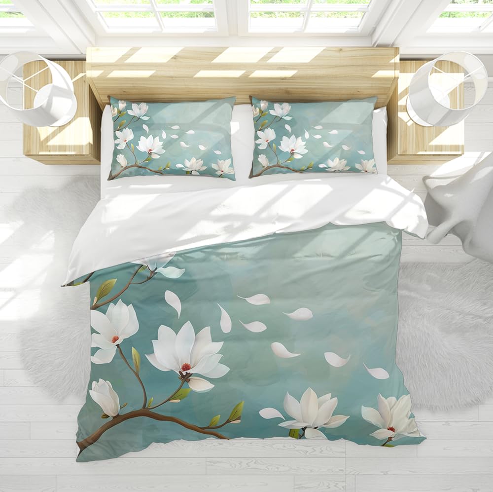 Housse de couette magnolia 200x220 drap de lit zippé