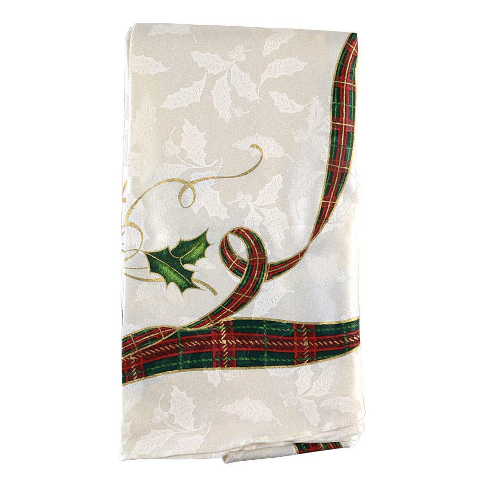 Nappe ronde Holiday Nouveau Gold Lenox 177,8 cm pour vos dîners de Noël
