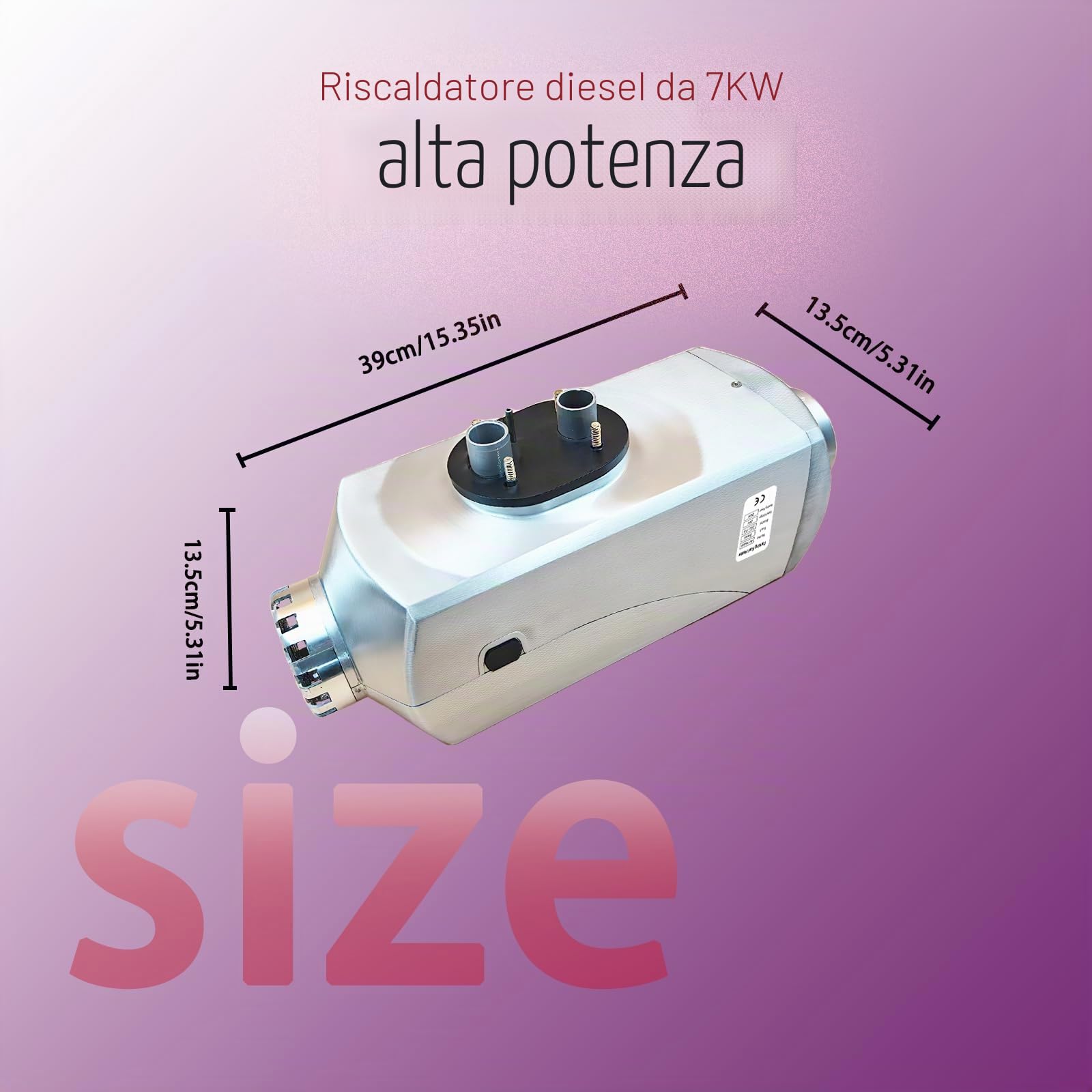 Riscaldatore Diesel 24V 7kW, Guscio in Alluminio, Con Telecomando Bidirezionale, Display LCD, Riscaldatore Diesel Fisso Con Connettore per Aereo, Riscaldatore Fisso per Auto per Camper