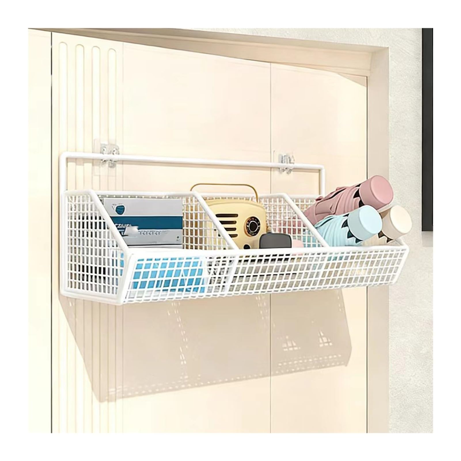Wandhalterung oder Hängeaufbewahrung mit Korb, 2-in-1-Gewürzregal für Badezimmer, Schlafzimmer, Küche