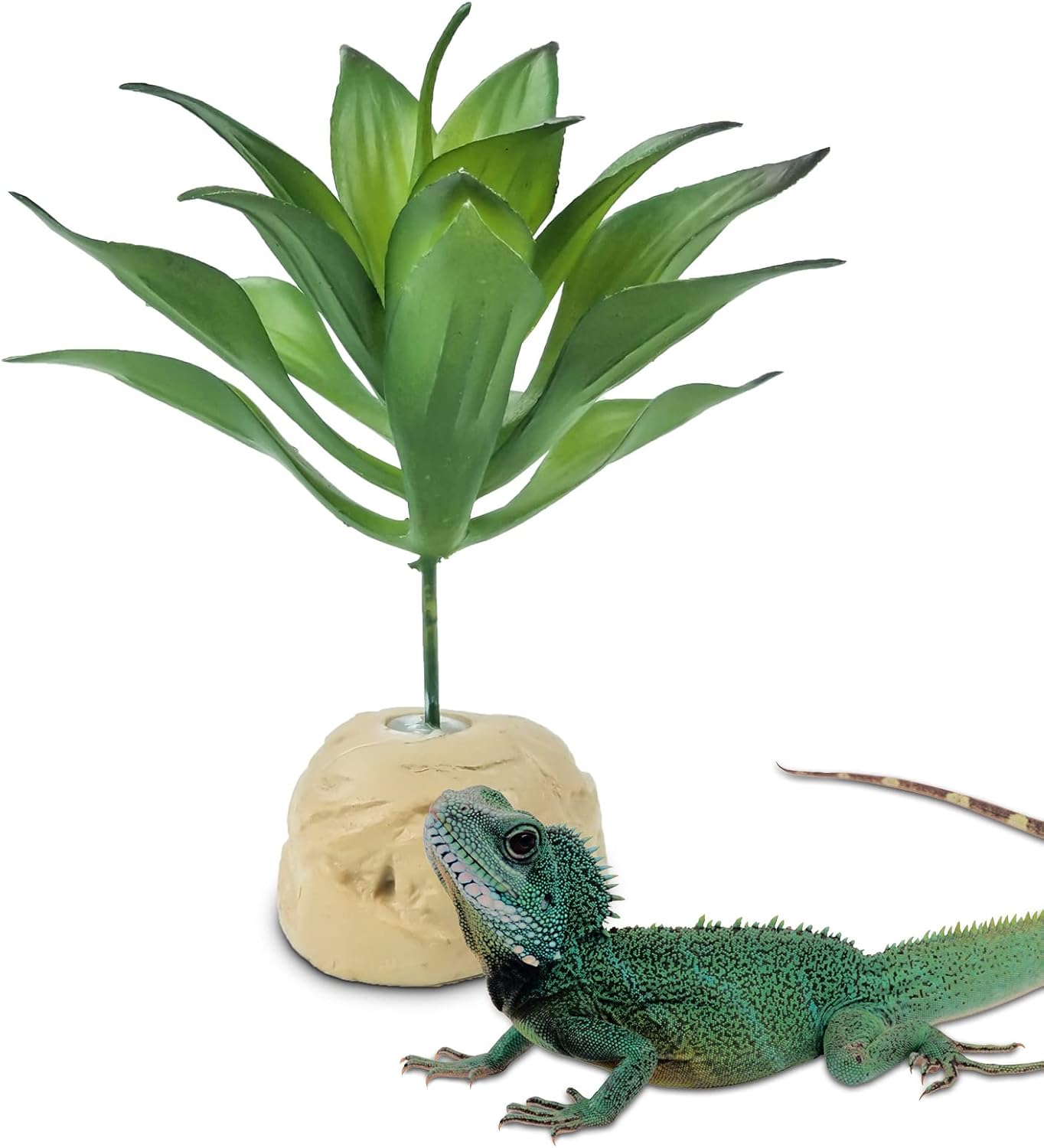 Bluecoco Reptile Plants Natural Color,Simulation Material Desert Rainforest Plants for Lizard Bearded Dragon Chameleon Gecko Snake…