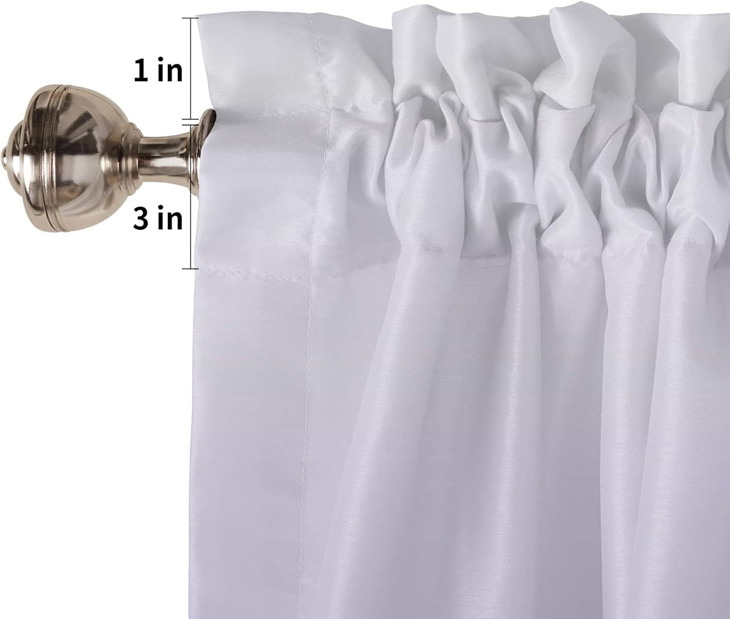 Tier Curtains 54 Inch Length Purple Gradient Curtain Panels Semi Sheer Rod Pocket Curtains Window Treatment for Kitchen Living Room Bathroom, 52"x54", 2 Panels